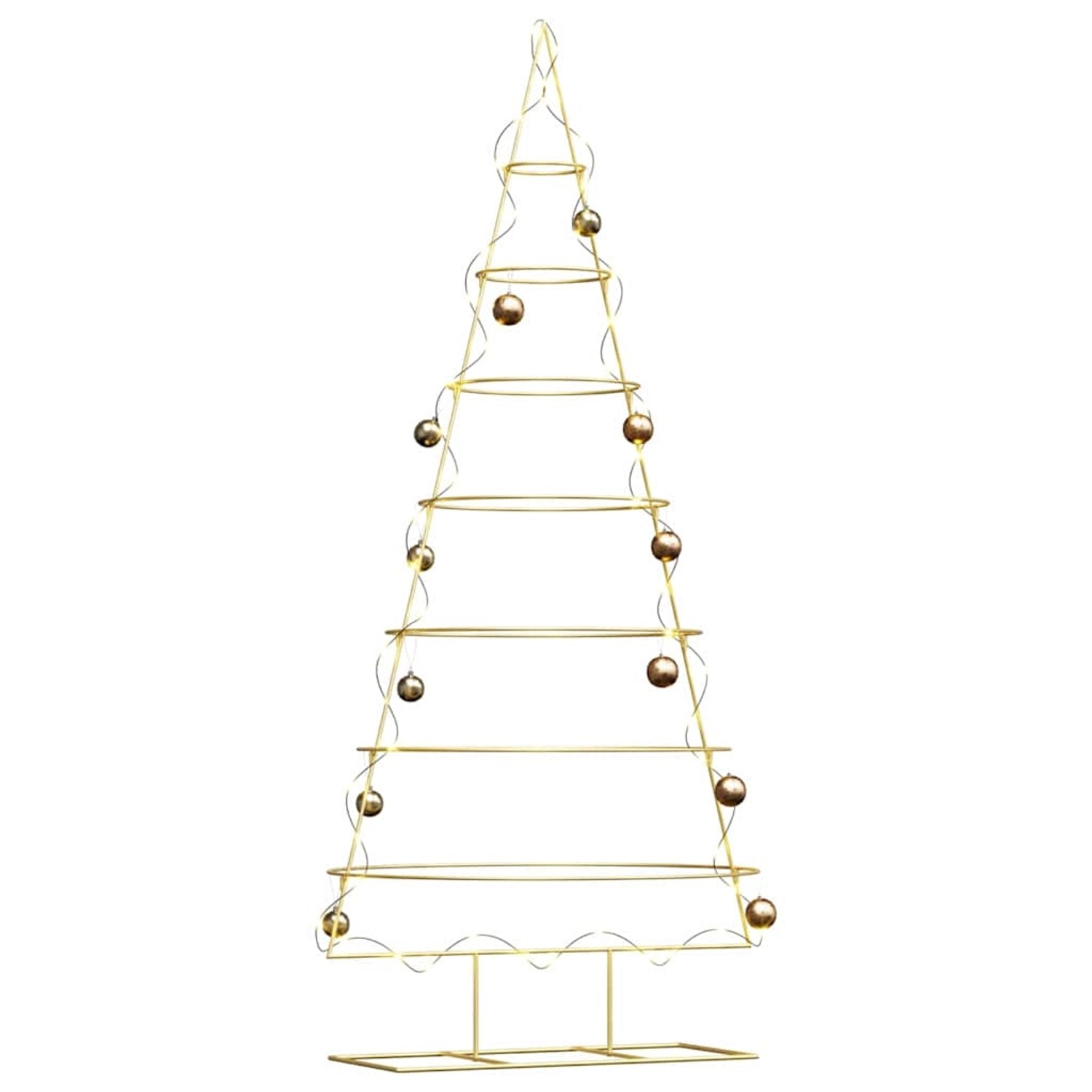 vidaXL Metall Weihnachtsbaum Gold 210 cm Pulverbeschichteter Stahl 42019156