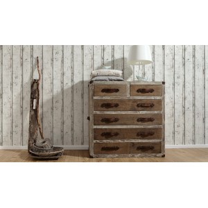 Vliestapete Dekora Natur 6 Holz Grau, Holzoptik, graue Wandgestaltung.