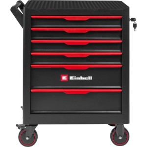 Einhell Werkstattwagen 143-tlg. Aluminium-Schwarz 6 Schubladen