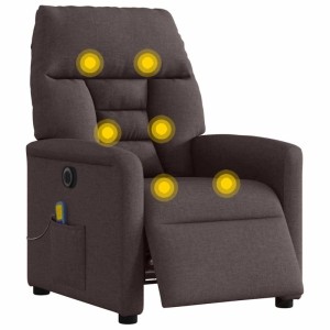 vidaXL Massagesessel Elektrisch Dunkelbraun Stoff 3303027