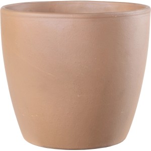 Deroma Pflanztopf Egg Pot, Ø 37 cm, Terrakotta-Weiß, für Innen- und Außenbereich.
