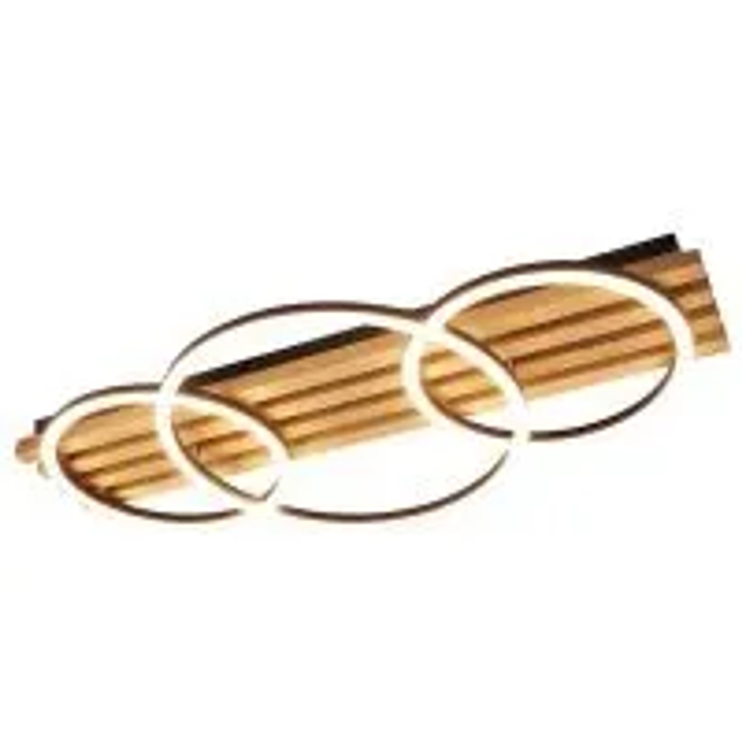 NETTLIFE LED Deckenleuchte aus Holz L70cm Silber