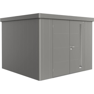 Biohort Gerätehaus Neo 3C in Quarzgrau-Metallic mit Doppeltür. Metall Gerätehaus.