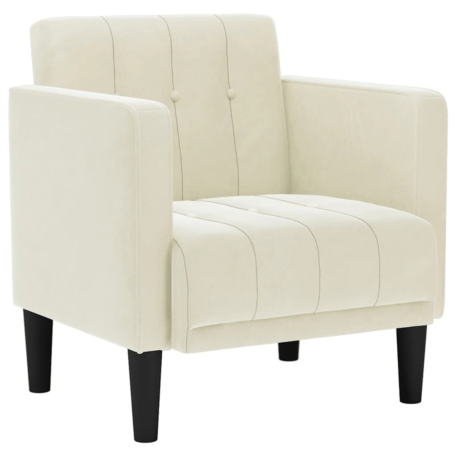 vidaXL Sessel mit Armlehnen Creme 53 cm Samt 4100559 günstig online kaufen