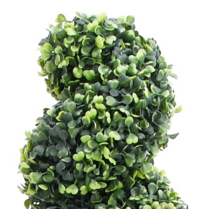 Künstlicher Buchsbaum in Spiralform mit Topf, grüne Kunstpflanze, 89 cm hoch.