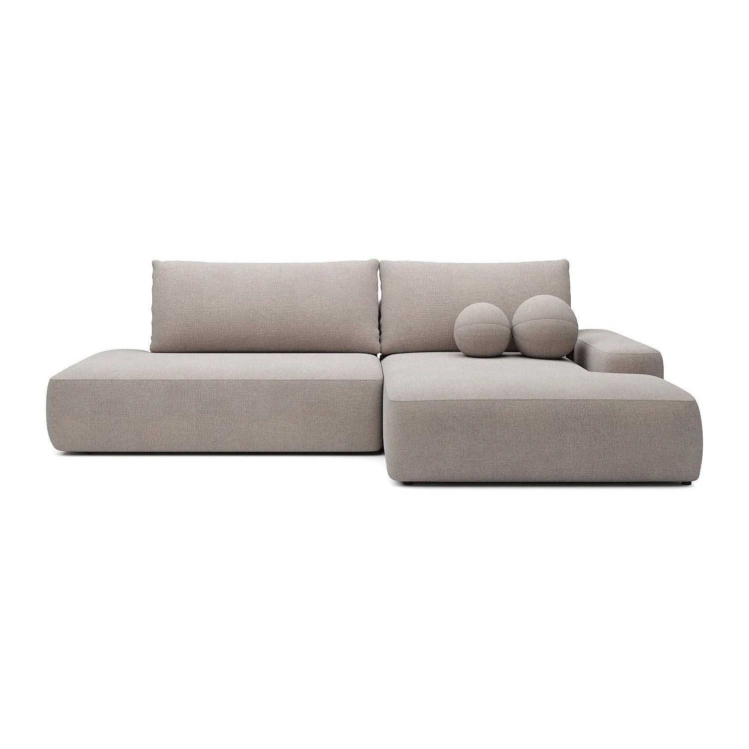 Vente-unique Schlafsofa Daviso Taupe 276 cm