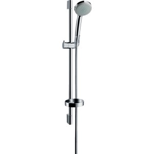 Hansgrohe Croma 100 Brauseset Mono mit Brausestange und Seifenschale, Chrom.
