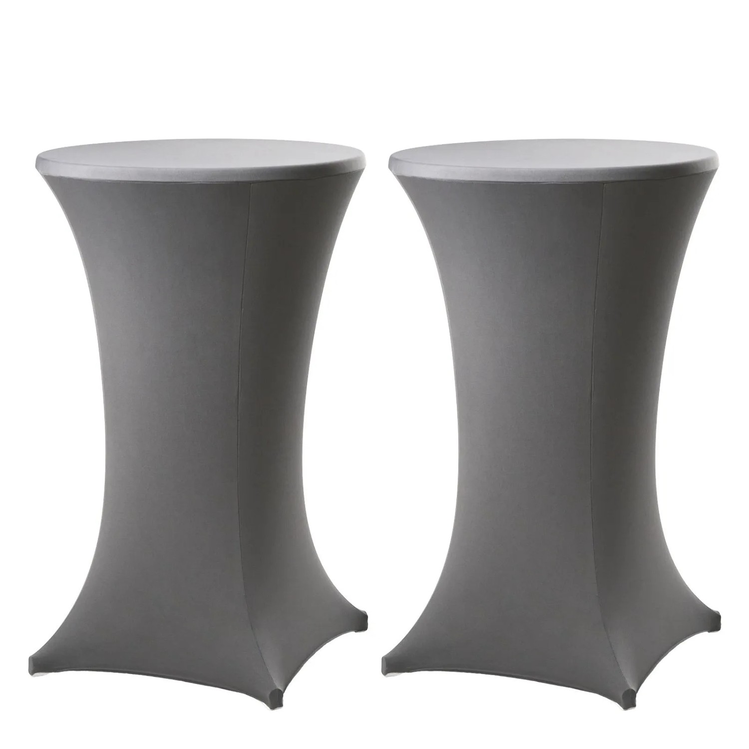 TRUTZHOLM 2er Set Stehtischhusse Stretch 70cm Anthrazit