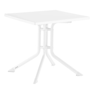 Weißer Kettler Klapptisch Boulevard, 70x70 cm, ideal für Garten und Balkon.