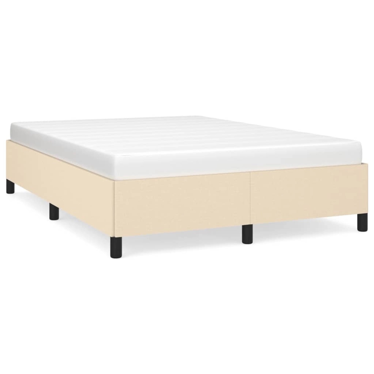 vidaXL Bettgestell ohne Matratze Creme 140x190 cm Stoff 347063 günstig online kaufen