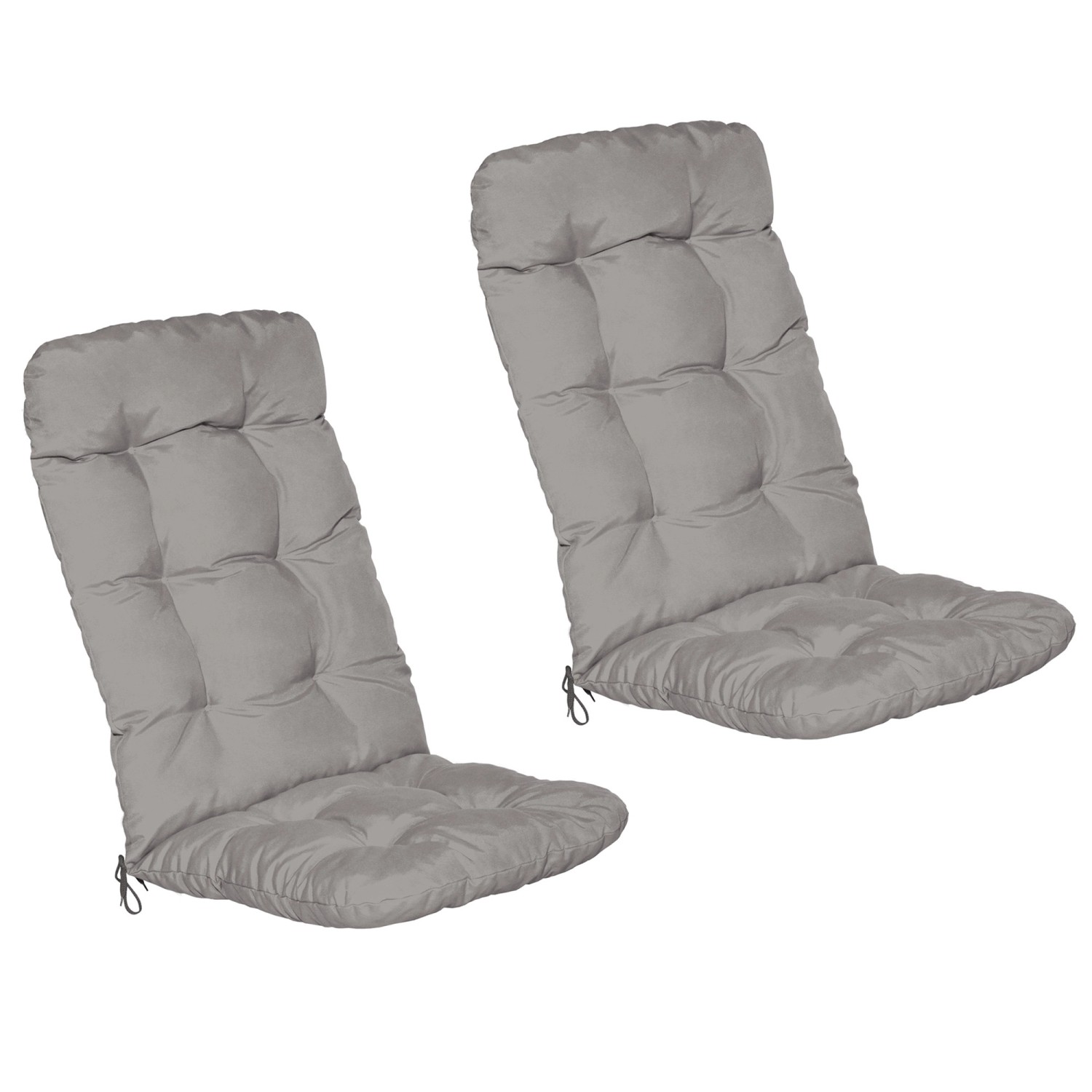 Beautissu Flair HL Hochlehner 120x50x8cm Hellgrau 6tlg