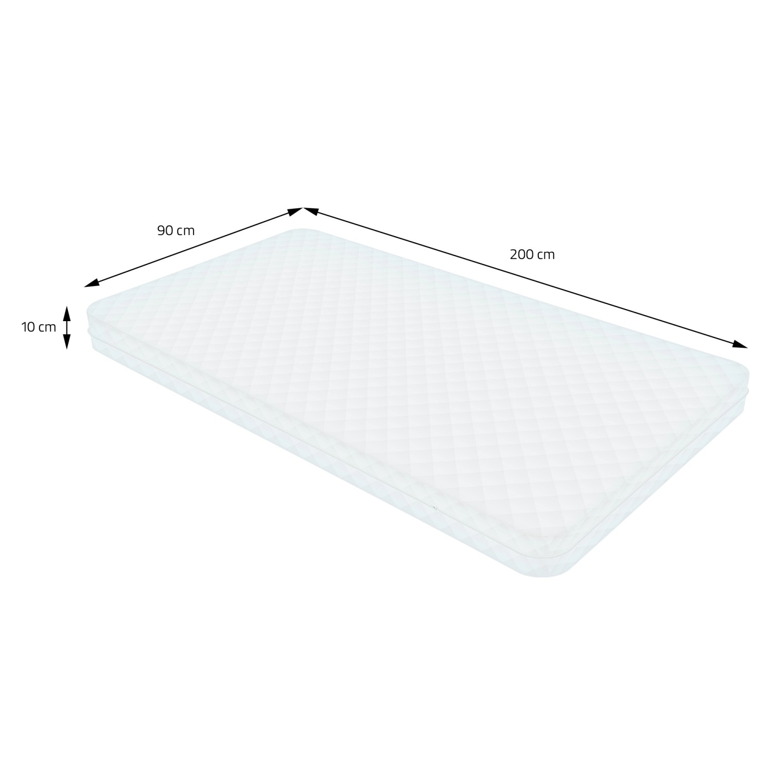 Weiße ML-Design Kaltschaummatratze 90x200 cm für Kinderbett.