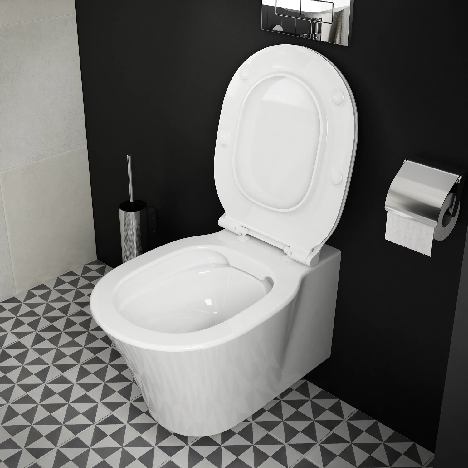 Ideal Standard Connect Toilettenpapierhalter Chrom an Wand montiert.