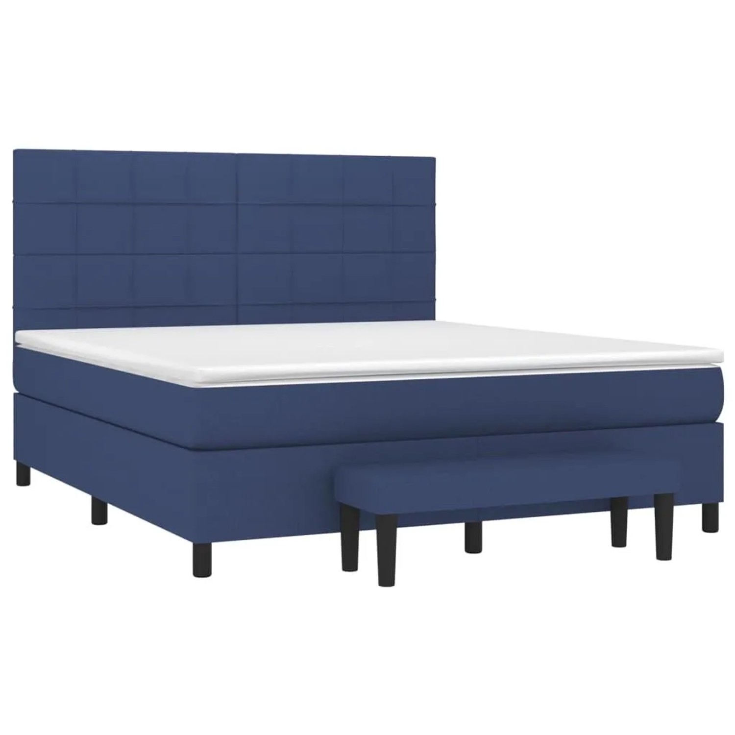 vidaXL Boxspringbett mit Matratze Blau 160x200 cm Stoff 3136611 günstig online kaufen