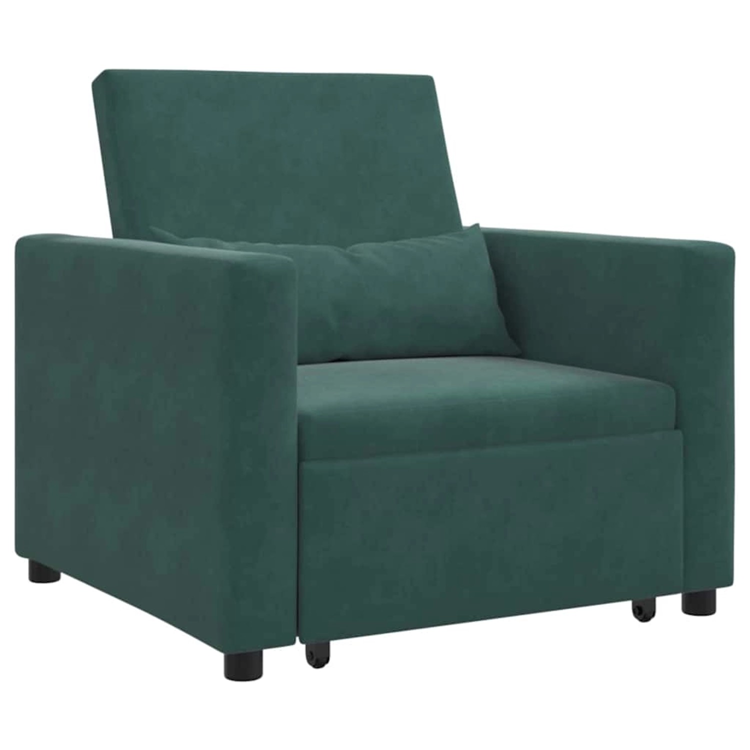 vidaXL Einzel-Schlafsofa mit Rädern Dunkelgrün 90 x 165 x 87 cm Samt 420026 günstig online kaufen