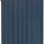 Graue Metall Mülltonnenbox für 2 Tonnen (240L) mit Lüftung und Pultdach.