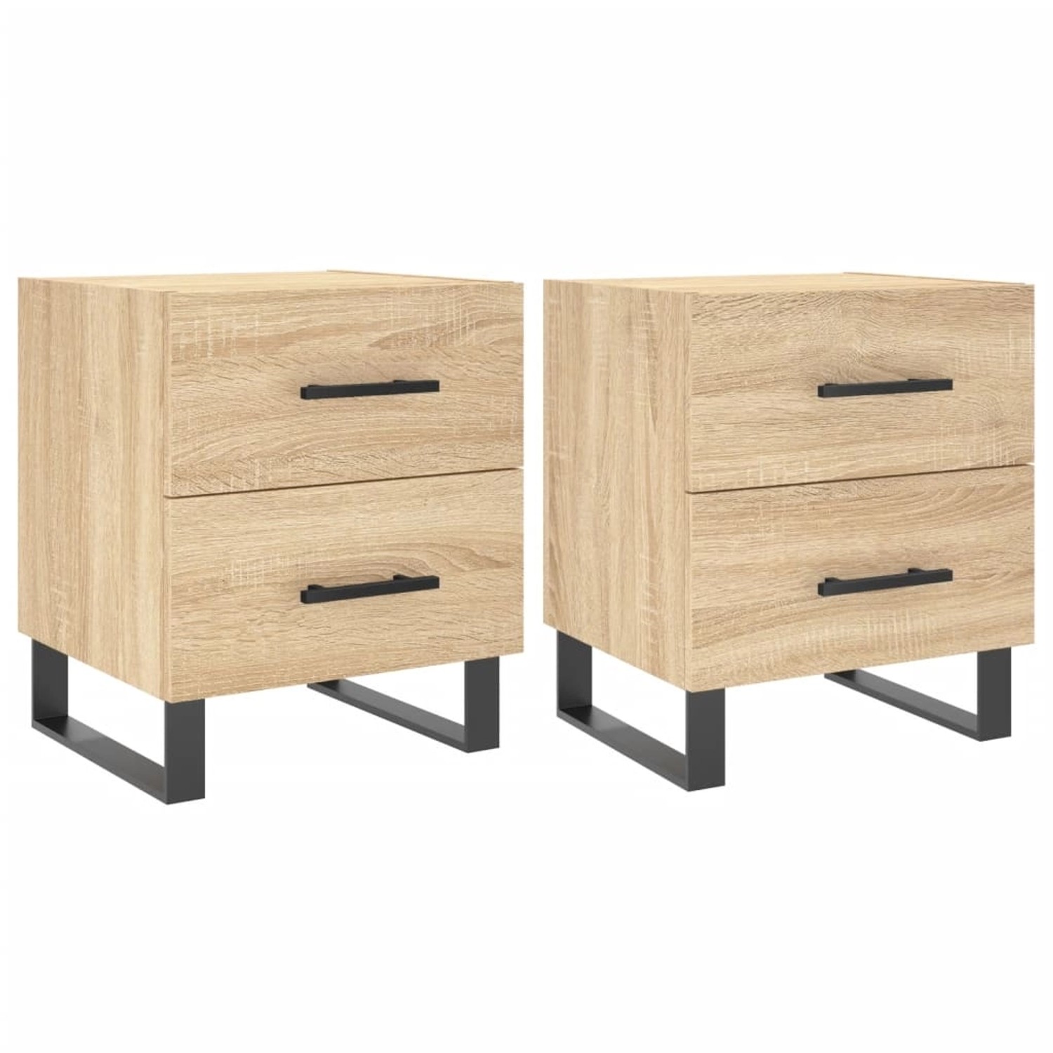 vidaXL Nachttische 2 Stk, Sonoma-Eiche 40x35x47,5 cm Holzwerkstoff 827363 günstig online kaufen