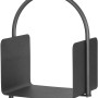 Lienbacher Holzkorb, anthrazit beschichtet, aus Metall für Kaminholz.