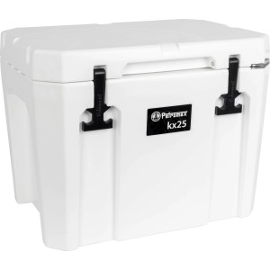 Petromax Kühlbox kx25 in Alpenweiß, doppelwandige Ultra-Passivkühlbox mit 25 l Volumen.