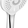 Kludi Freshline 3S Handbrause, Chrom/Weiß, mit drei Strahlarten für optimalen Duschkomfort.