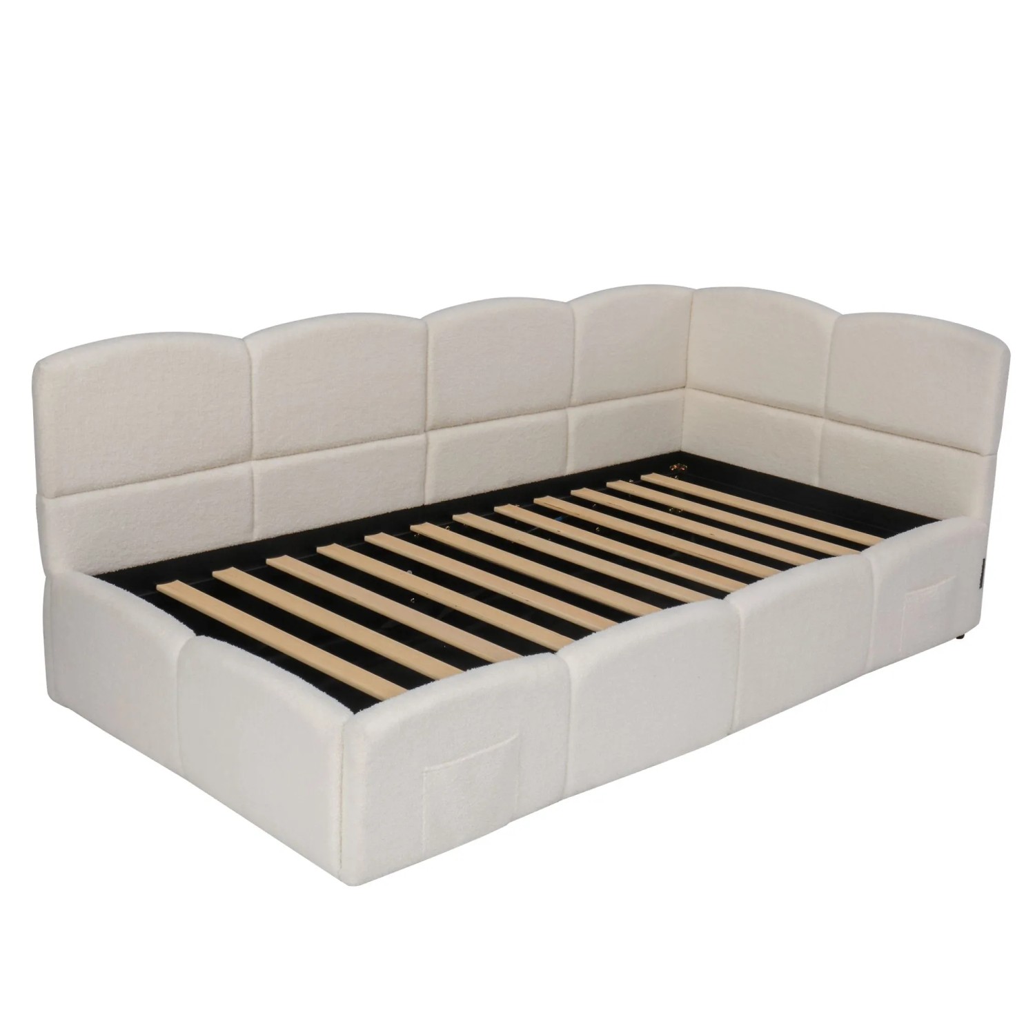 okwish Polsterbett 90x200 mit Bettkasten Jugendbett Bettgestell mit USB und Stautasche