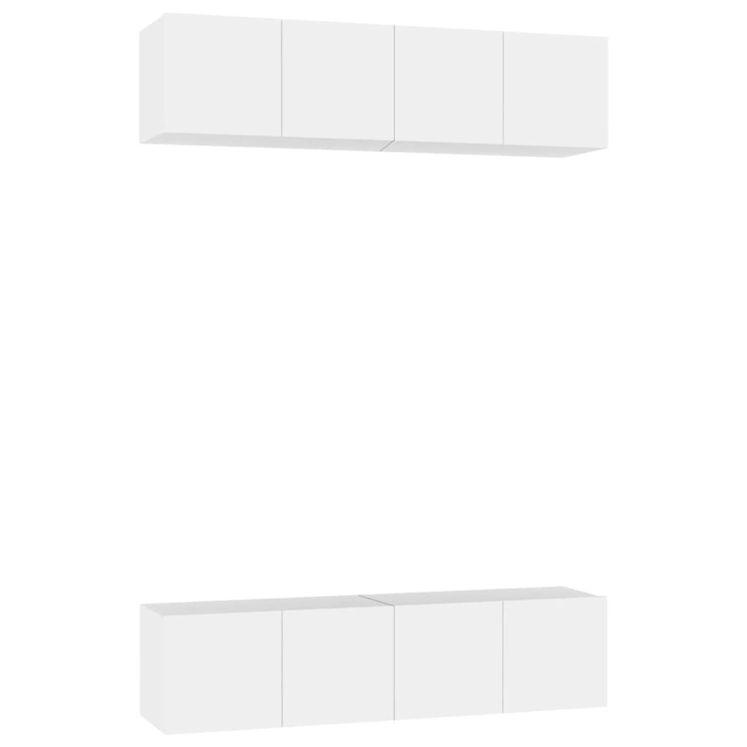 vidaXL TV-Schränke 4 Stk Weiß 60x30x30 cm Holzwerkstoff 3074450