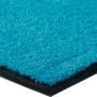 Türkis Sauberlaufmatte, 40x60 cm, für den Innenbereich. Fußmatte mit rutschfester PVC-Unterseite.