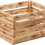 Geflammte Kesper Holzkiste aus Kiefernholz, 47 l, ideal zur Aufbewahrung und als Deko.