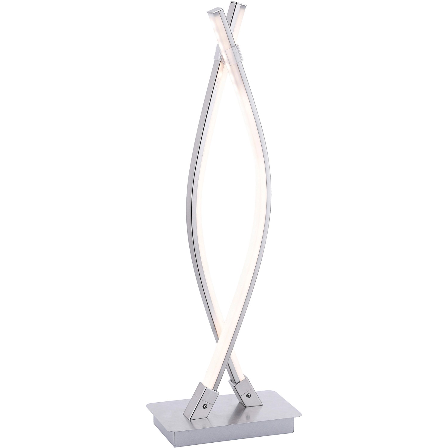 Moderne LED-Tischleuchte Maja aus Stahl, 53 cm hoch, für stimmungsvolles Licht.