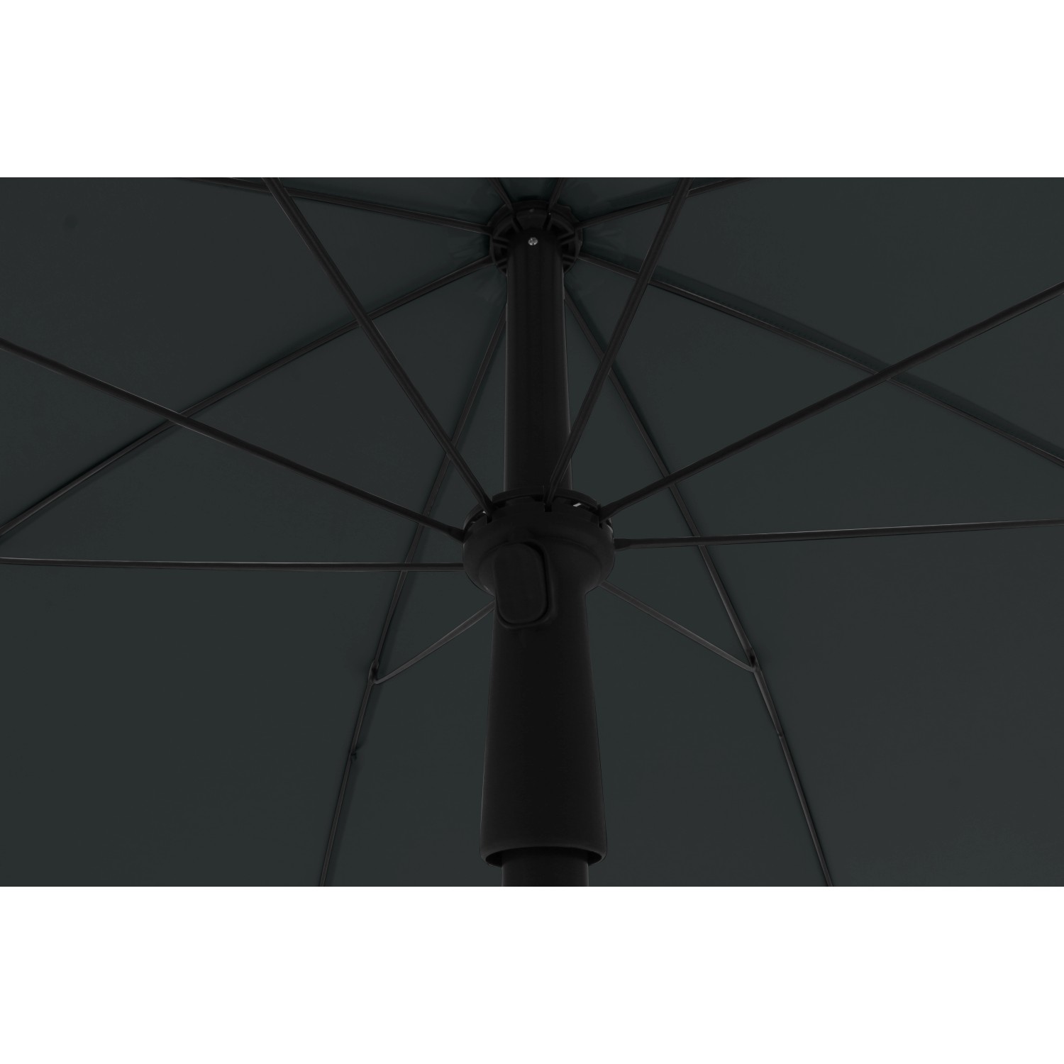 Siena Garden Marktschirm City, Ø 180 cm, Grau, Innenansicht mit Schieber.