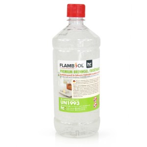 Flasche Flambiol Premium Brenngel, 1 Liter, für Kamine und Öfen.