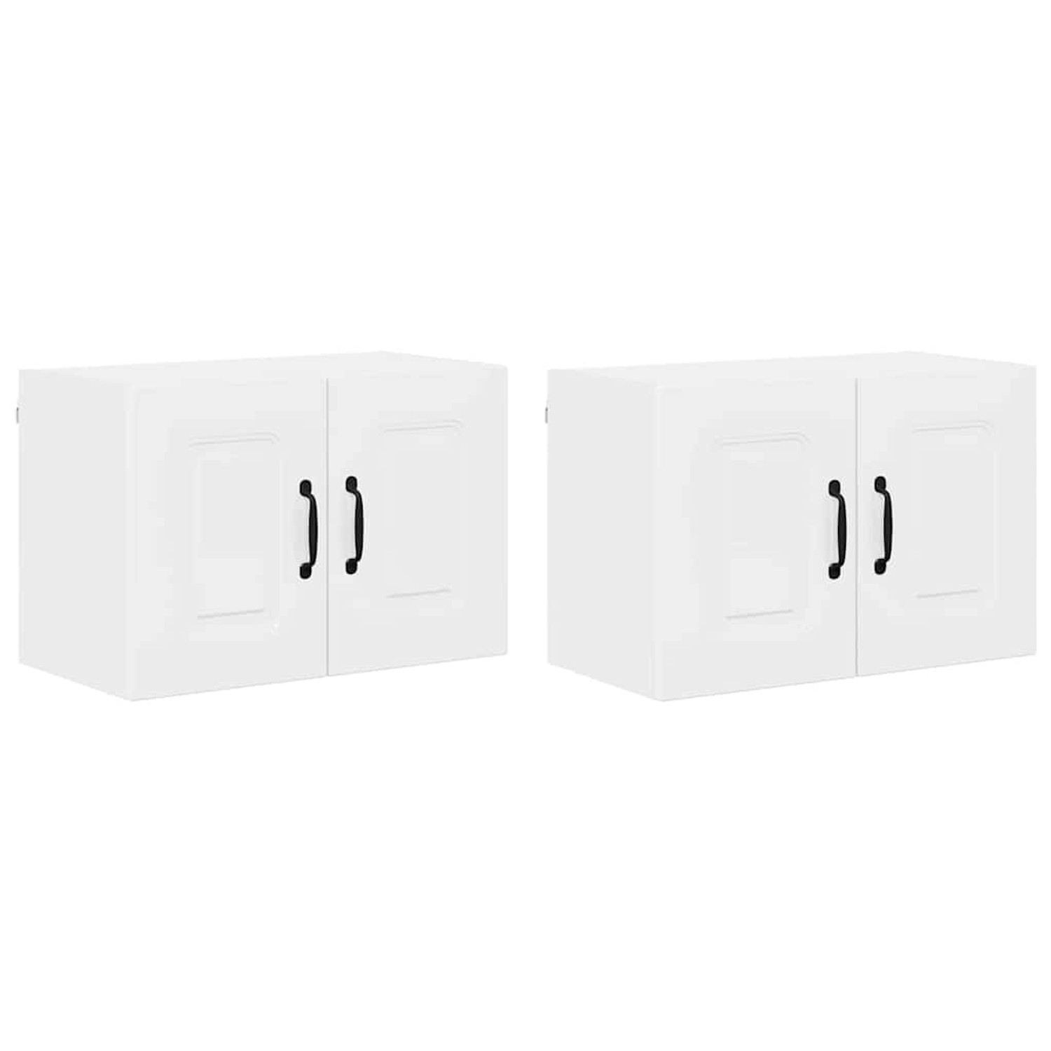 vidaXL Küchenwandschrank mit Tür 2 Stk Hochglanz Weiß 60 x 31 x 40 cm 88456 günstig online kaufen