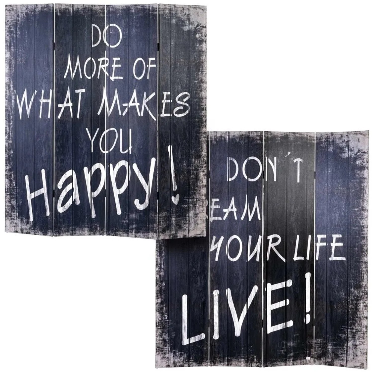 MCW Foto-Paravent Retro 180x160cm Spruch