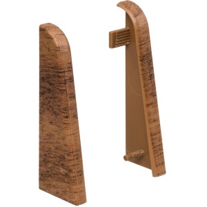 Living by Haro Endkappen Nussbaum Dunkel, 2er-Set für Sockelleisten.
