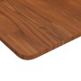 Dunkelbraune vidaXL Waschtischplatte (60x40 cm) aus behandeltem Massivholz.