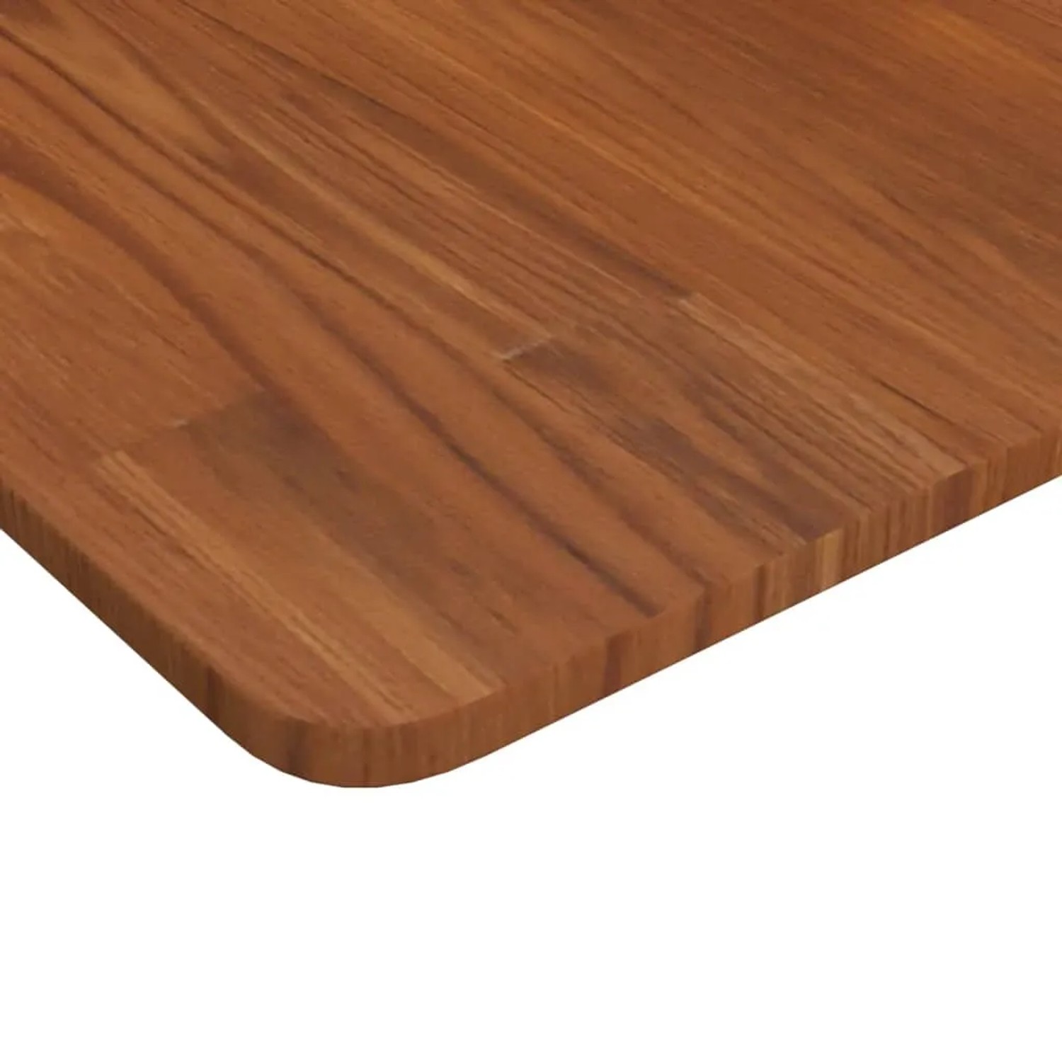 Dunkelbraune vidaXL Waschtischplatte (60x40 cm) aus behandeltem Massivholz.