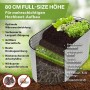 TTL GARDEN Ovales Garten-Hochbeet SPIRIT M 160×80×80 cm – Großes Metall Hochbeet Verzinkt in Silber für Garten & Terrasse_6