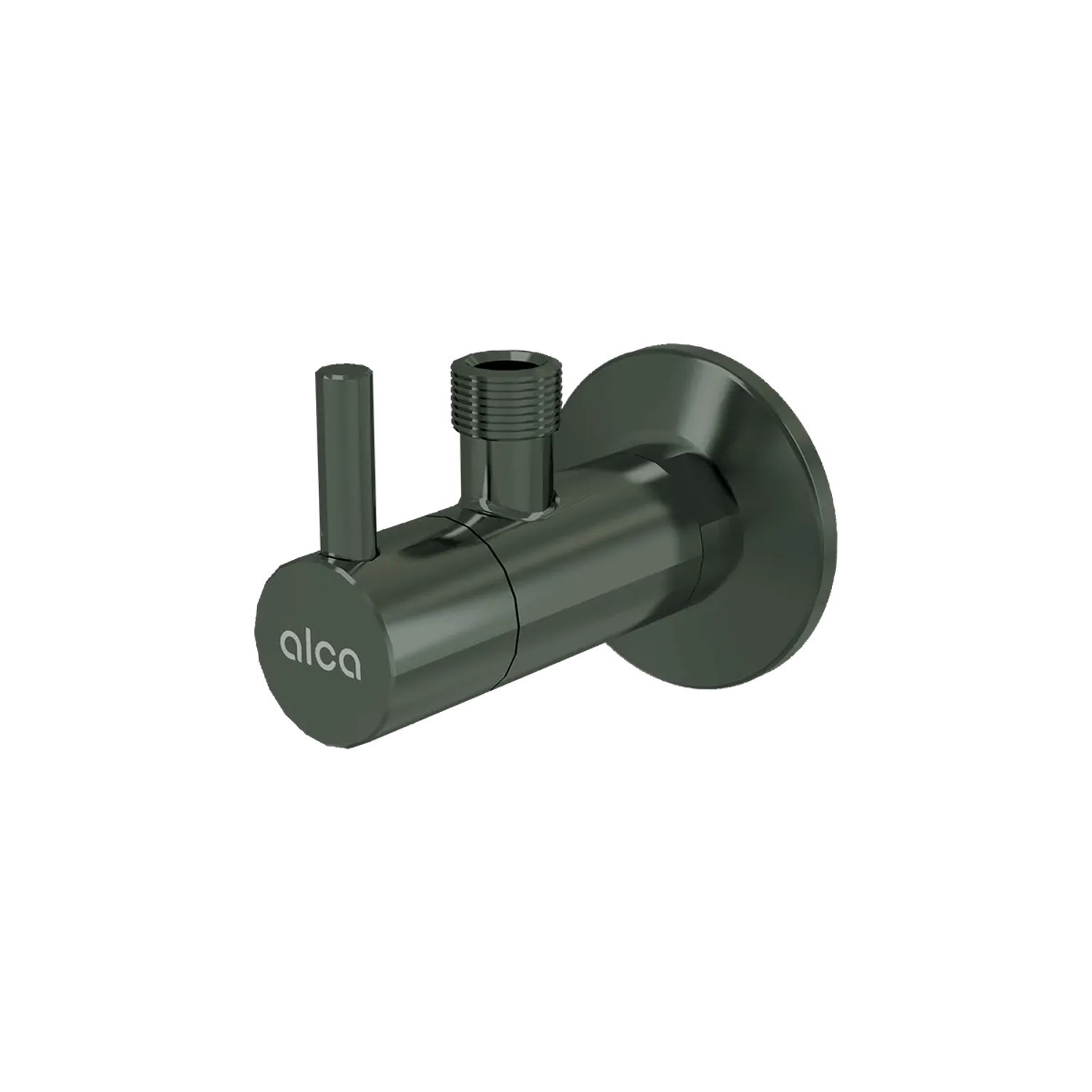 Alcadrain Eckventil mit Filter 1/2 Zoll x 3/8 Zoll, Gun Metal-Glanz