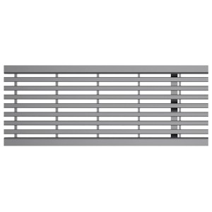 ACO Self Euroline Längsstabrost, Edelstahl, 50 cm. Entwässerungsrinne mit gebürsteter Oberfläche.