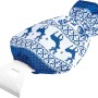 Eisschaberhandschuh Norway mit blau-weißem Norwegermuster und weißer Schabkante.