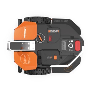 Worx Landroid Vision M600 Mähroboter, Aufsicht. Rasenroboter mit KI-gesteuerter Navigation.