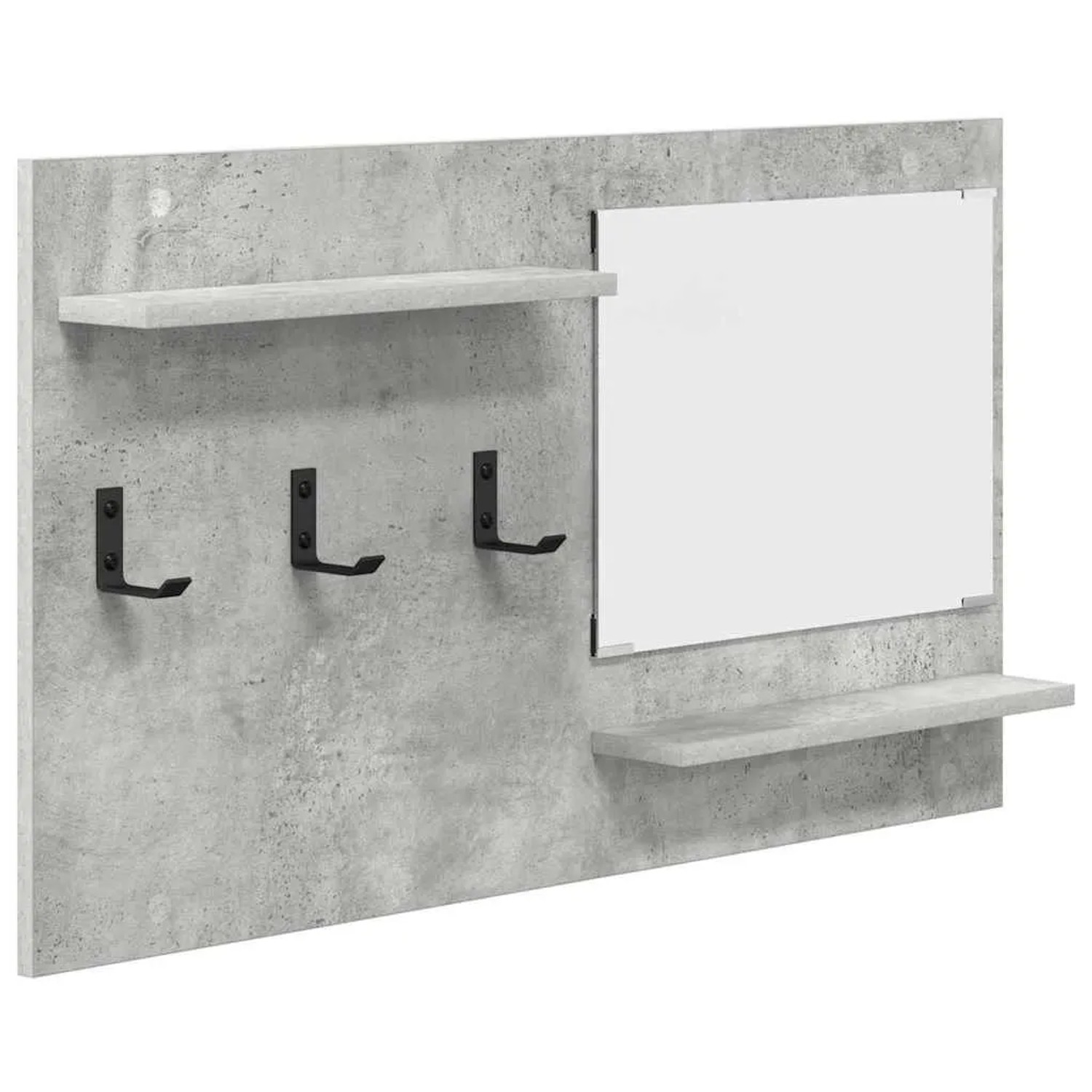 vidaXL Wandmontierter Nachttisch mit Regal Beton Grau 90 x 10 x 50 cm 874518