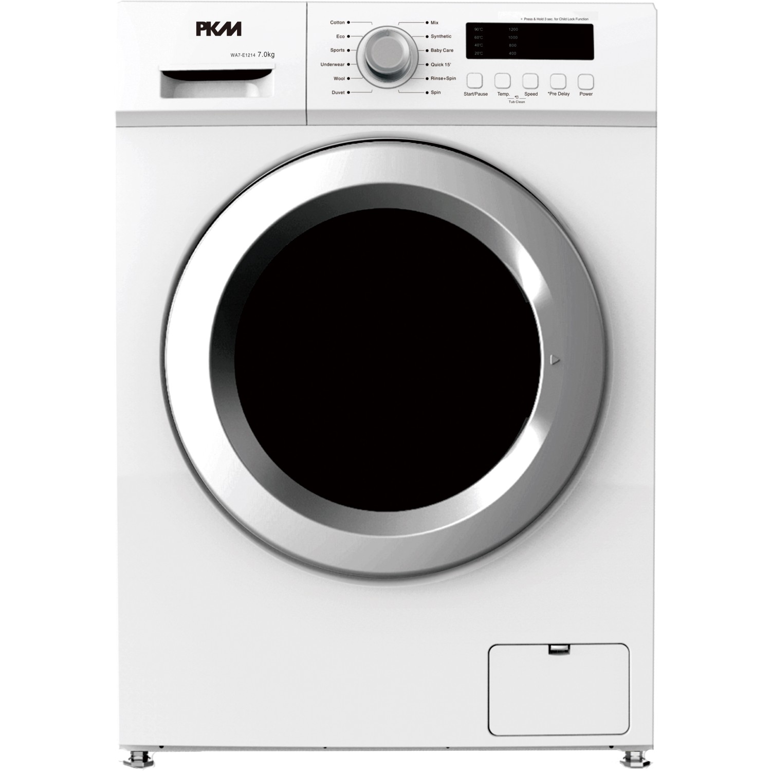 kg 7 EEK: Waschmaschine WA7-E1214 F PKM Weiß