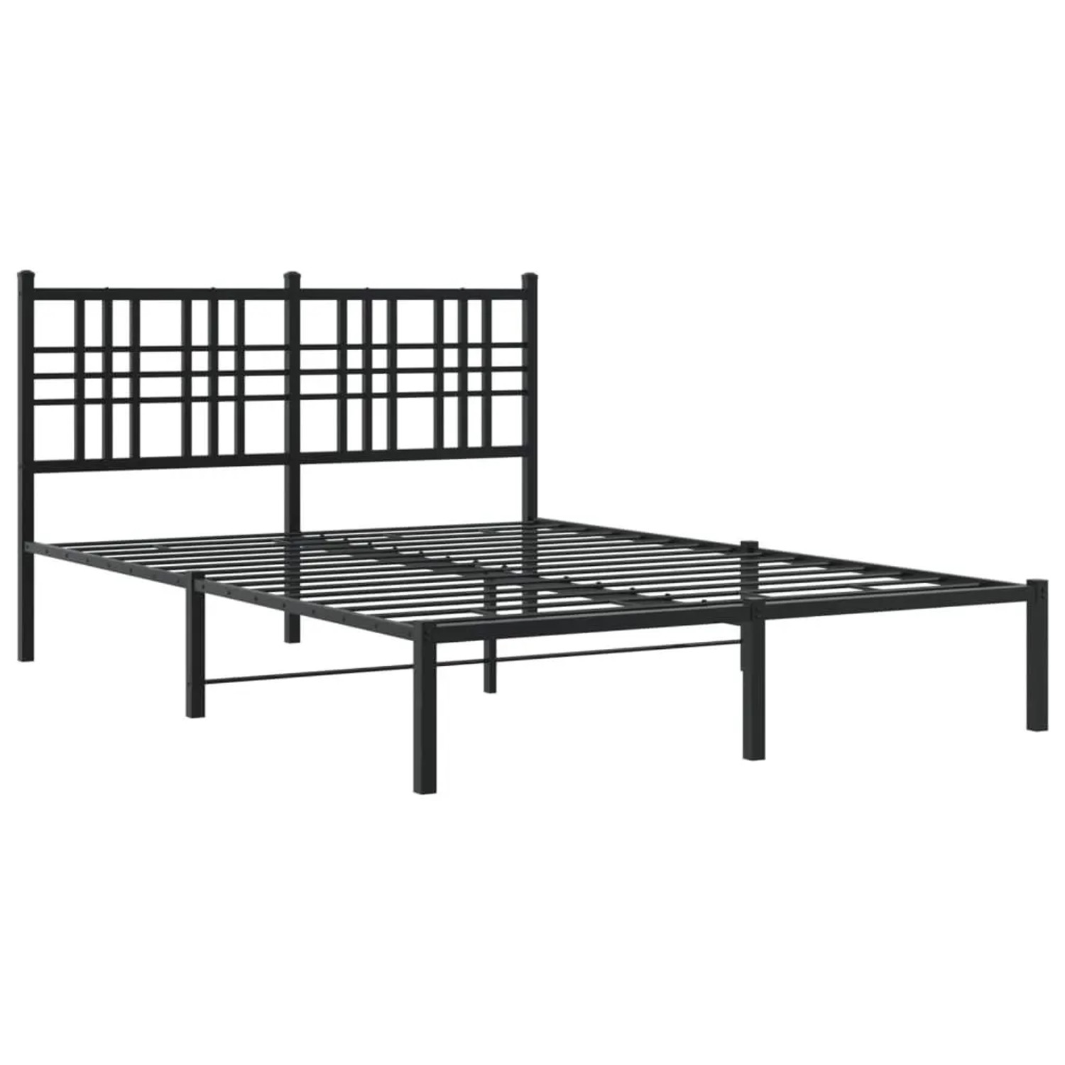vidaXL Bettgestell mit Kopfteil Metall Schwarz 140x200 cm 376325 günstig online kaufen