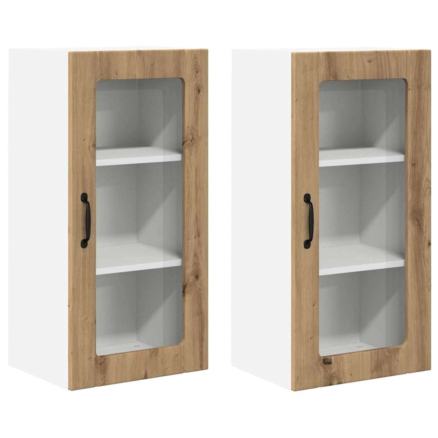 vidaXL Küchenwandschrank mit Regal 2 Stk Artisan-Eiche 40 x 31 x 80 cm 8853 günstig online kaufen