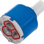 Keramikkartusche 40mm für Niederdruck Küchenarmatur, blau/weiß, Ersatzteil