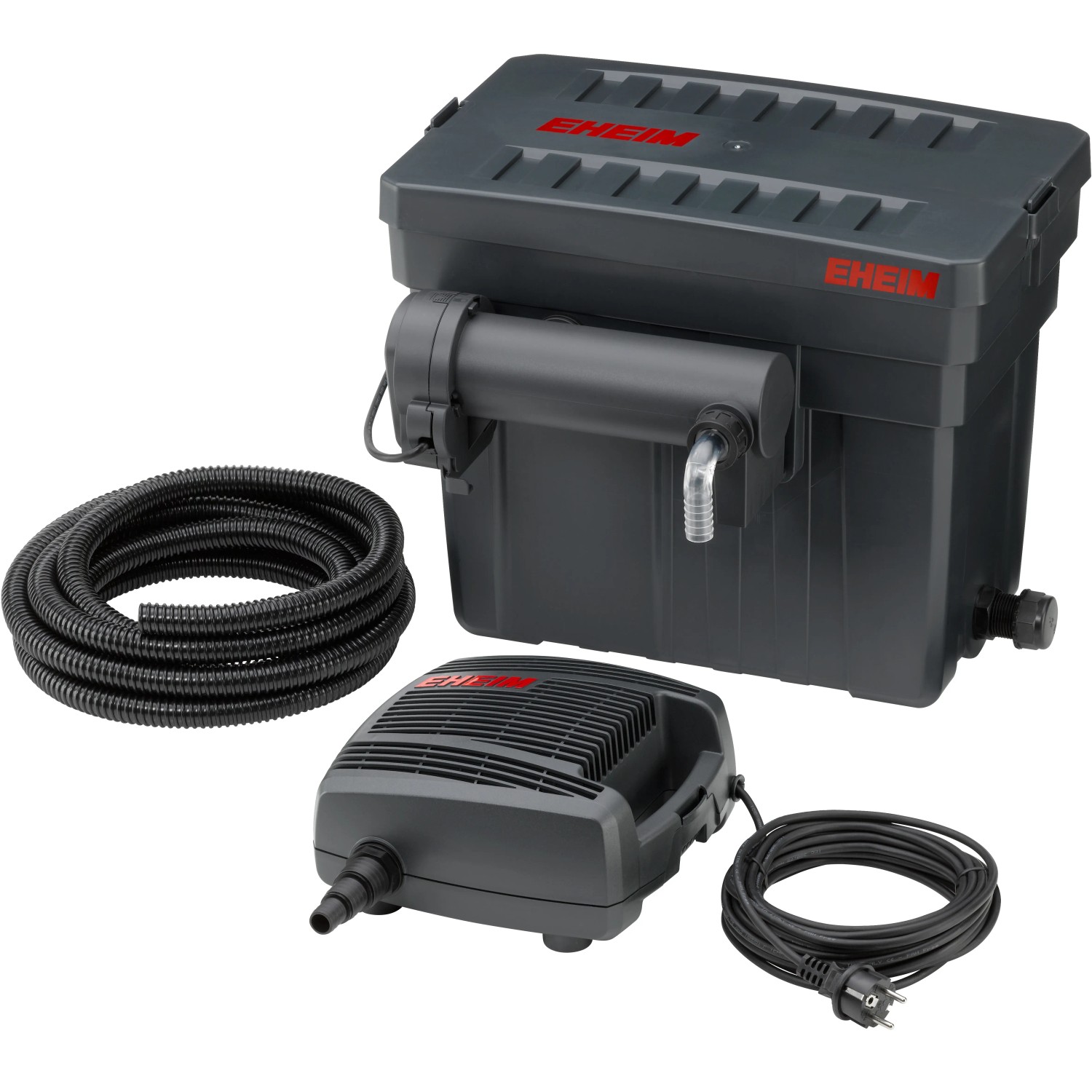 Bio Teichfilter Durchlauffilter – Bis 8000 L/h, Für Teiche Bis 12.000 Liter (ohne Fisch), Mit Thermometer