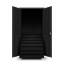 Jan Nowak Werkzeugschrank Werkstattschrank DAREK 185 x 92 x 50 cm All Black Schwarz_2