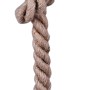 Retro Trio Pendelleuchte Rope, altmessingfarben, mit Leinenkabel und E27 Fassung.