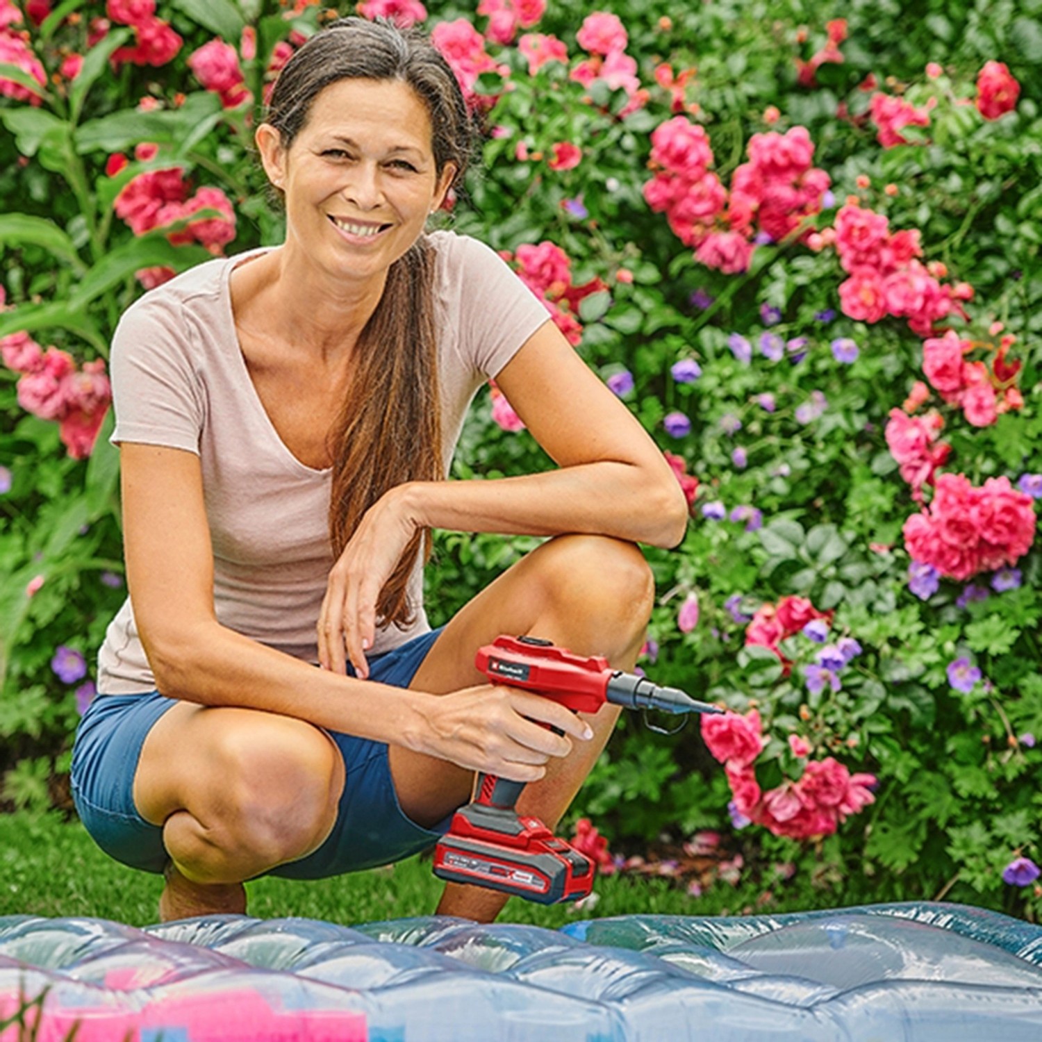 Einhell CE-AP 18 Li Pompa Adaria A Batteria | Power X-Change | Gonfiaggio/Aspirazione/Soffiatura - Foto 7